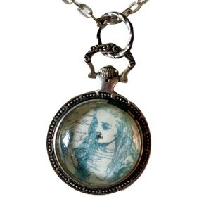 Alice in wonderland pendant necklace
